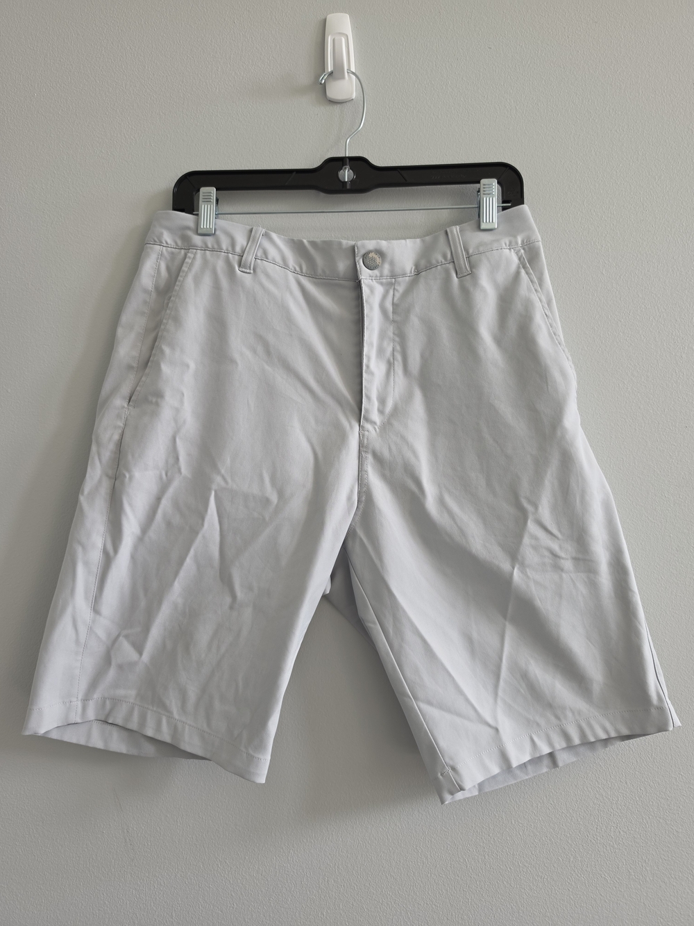 Puma Golf Shorts Mens 10 Inch Inseam Size 32 Light Gray Performance